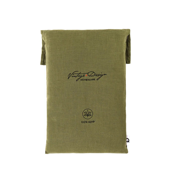 Vintage Design Fern Hemp Sheet Set